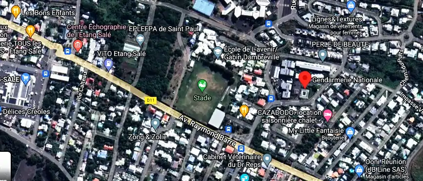 Gendarmerie – Brigade de l&rsquo;Étang-Salé à L'Etang Sale, 1 Rue Auguste Lacaussade, L'Étang-Salé 97427, La Réunion