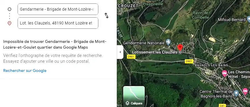 Gendarmerie – Brigade de Mont-Lozère-et-Goulet à Mont Lozère et Goulet