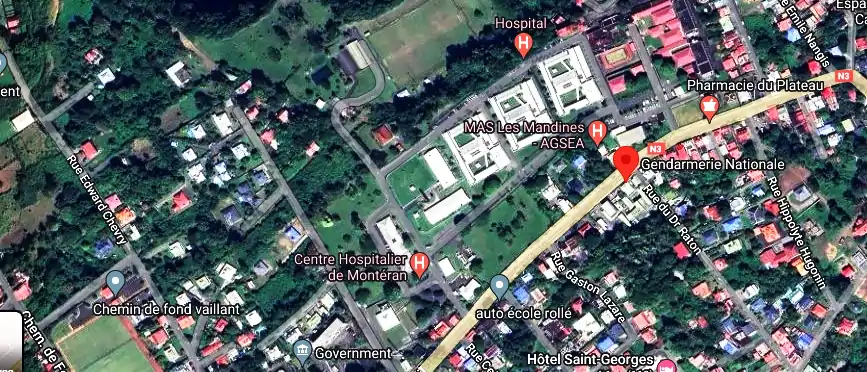 Gendarmerie – Brigade de Saint-Claude à Caserne Bonne-terre, Rue Louis Dubreuil, Saint-Claude 97120, Guadeloupe