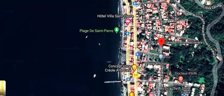 Gendarmerie – Brigade de Saint-Pierre à 2 Rue de la Banque, Saint-Pierre 97250, Martinique