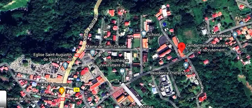 Gendarmerie – Centre recrutement concours sélection BP COMGENDGP à Rue de la cascade de vauchelet, Saint-Claude 97120, Guadeloupe